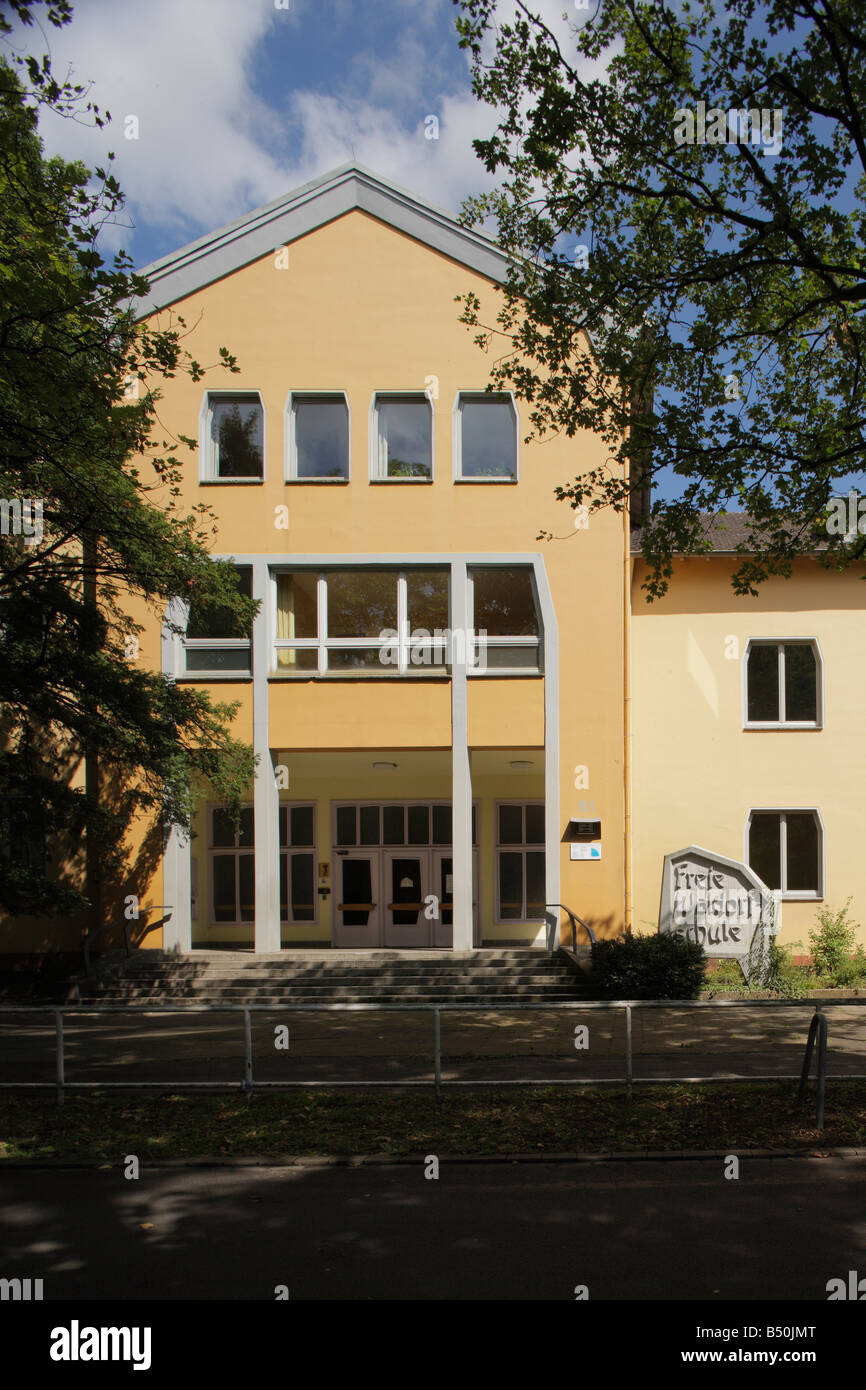 Krefeld, Freie Waldorfschule, Außenansicht Foto Stock