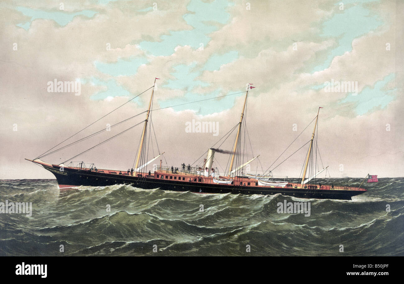 American Steam Yacht 1883 Foto Stock