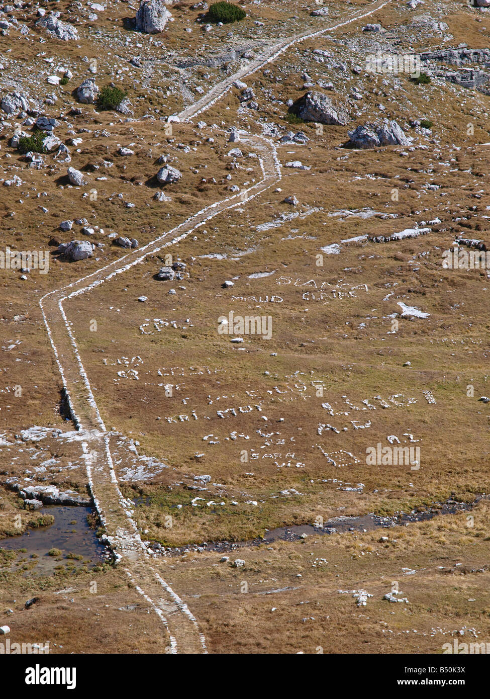 Le Tre Cime, Dolomiti, Alto Adige, Italia Foto Stock