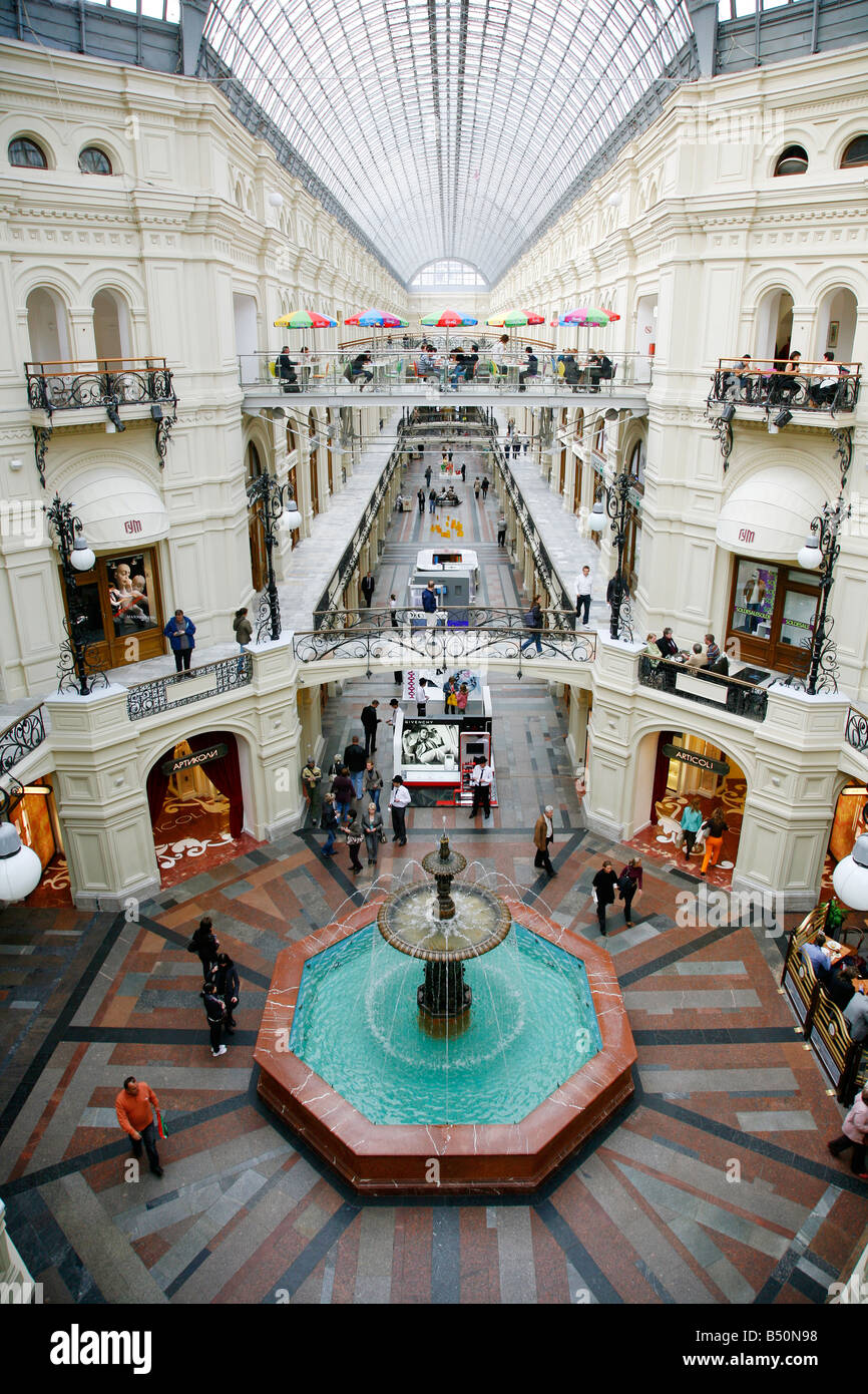 Sep 2008 - GUM shopping mall Mosca Russia Foto Stock