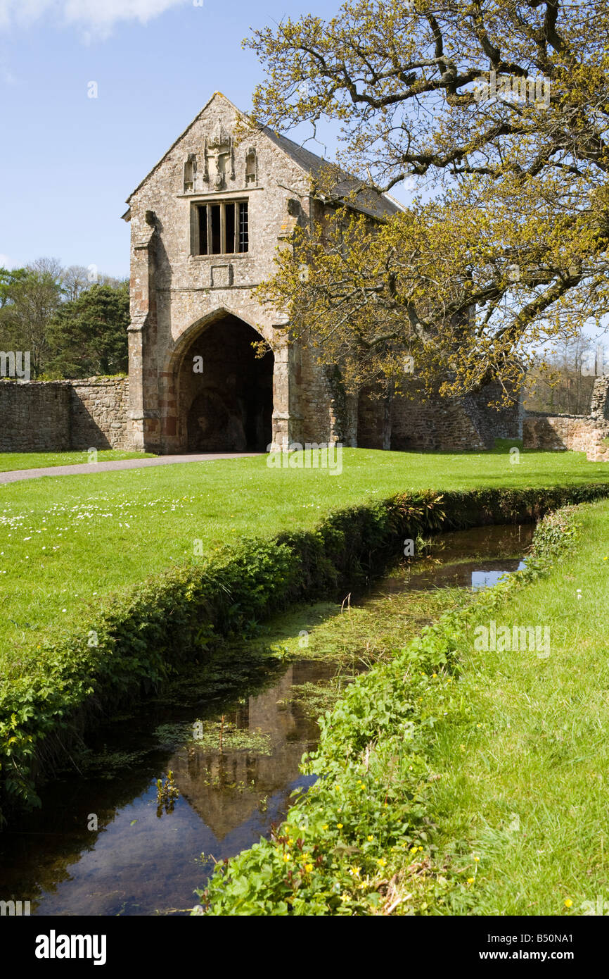 The Gatehouse di Cleeve Abbey, a fine secolo XII fondazione cistercense, a Washford, Somerset Foto Stock