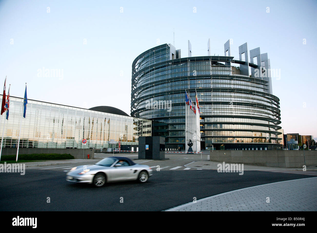 Sep 2008 - edificio del Parlamento europeo a Strasburgo Alsace Francia Foto Stock