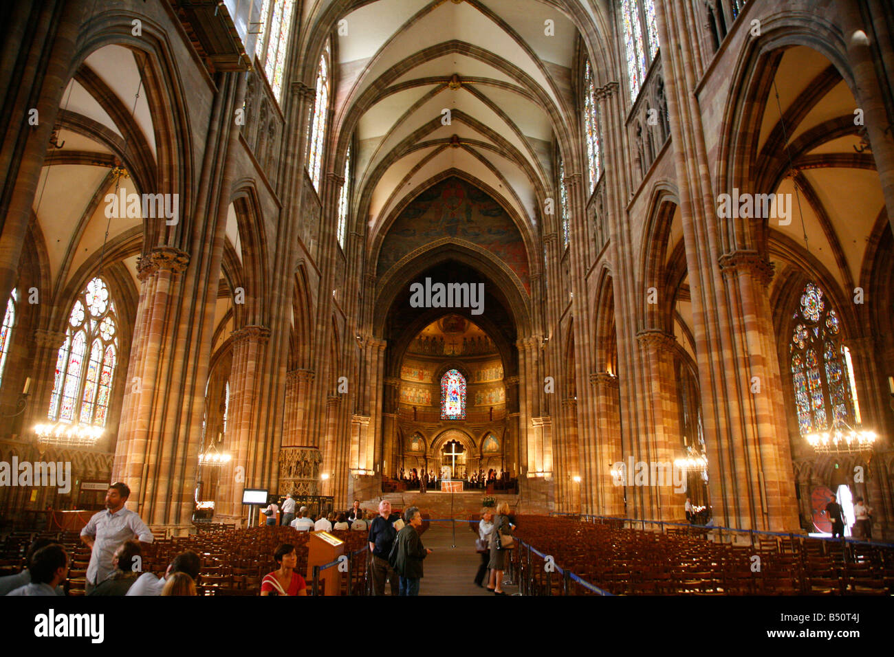 Sep 2008 - La Cattedrale di Notre Dame Strasburgo Alsace Francia Foto Stock