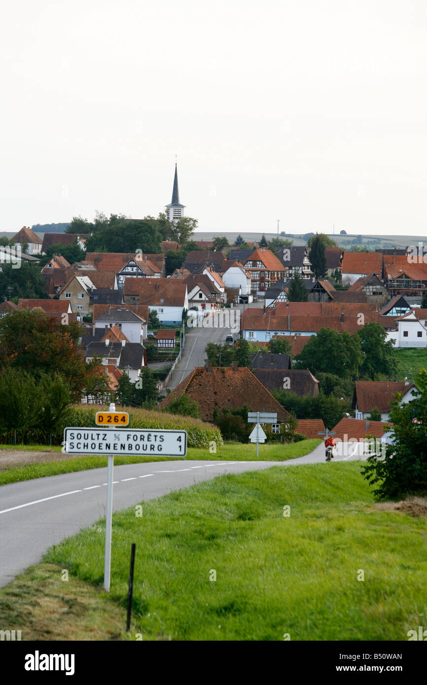 Sep 2008 Vista su Schoenenbourg Alsace Francia Foto Stock