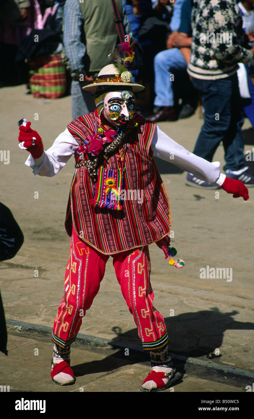 Il famoso 'La Diablada' danza durante il carnevale di Oruro in Bolivia America del Sud Foto Stock