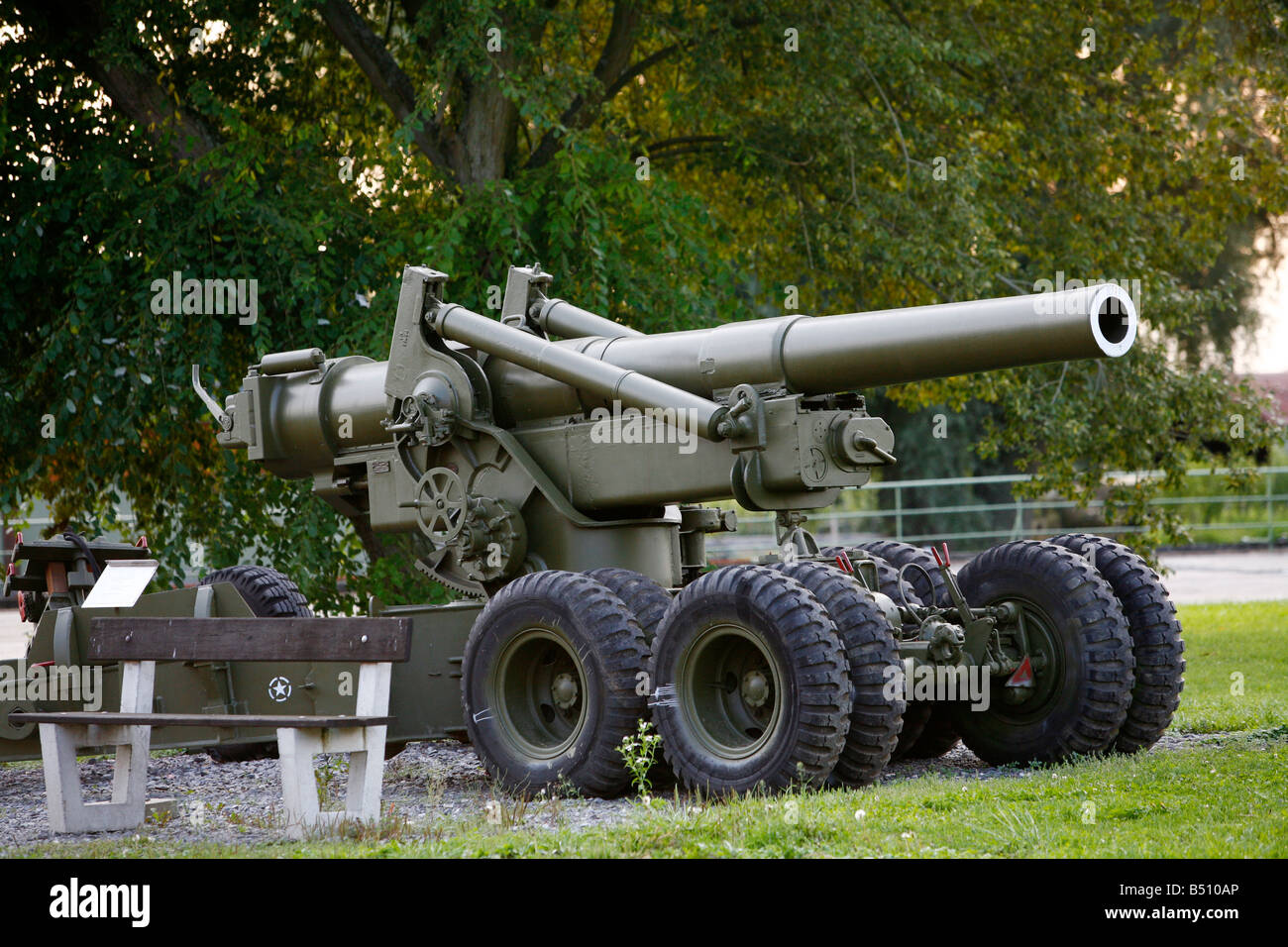 Sep 2008 - Canon macchina linea Maginot Alsace Francia Foto Stock