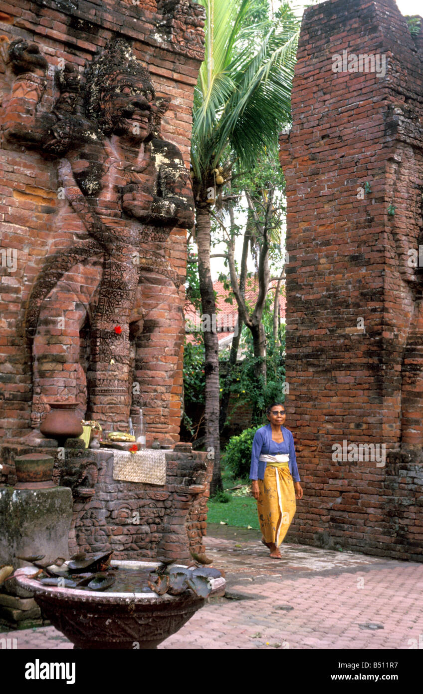 Pura maospahit denpasar Bali Indonesia Foto Stock