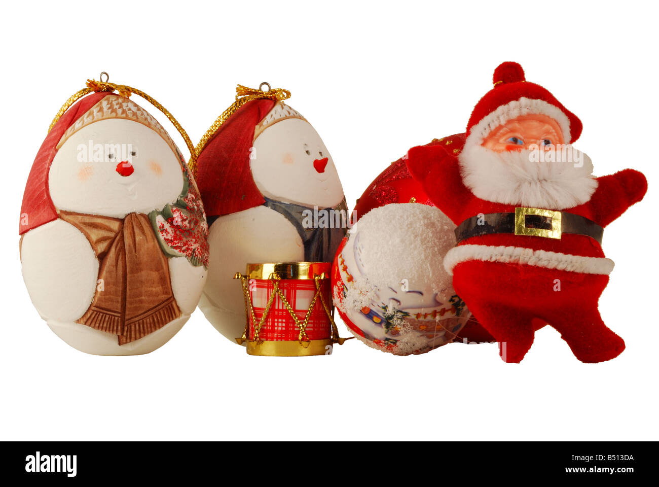 Preparazione per le vacanze di Natale Decorazioni natalizie da vicino Foto Stock