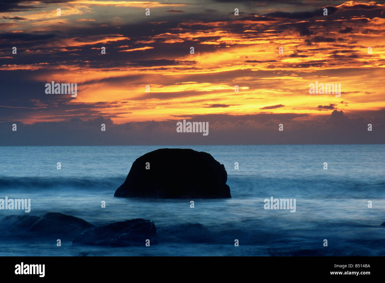 Llandanwg Anglesey tramonto il Galles del Nord Foto Stock