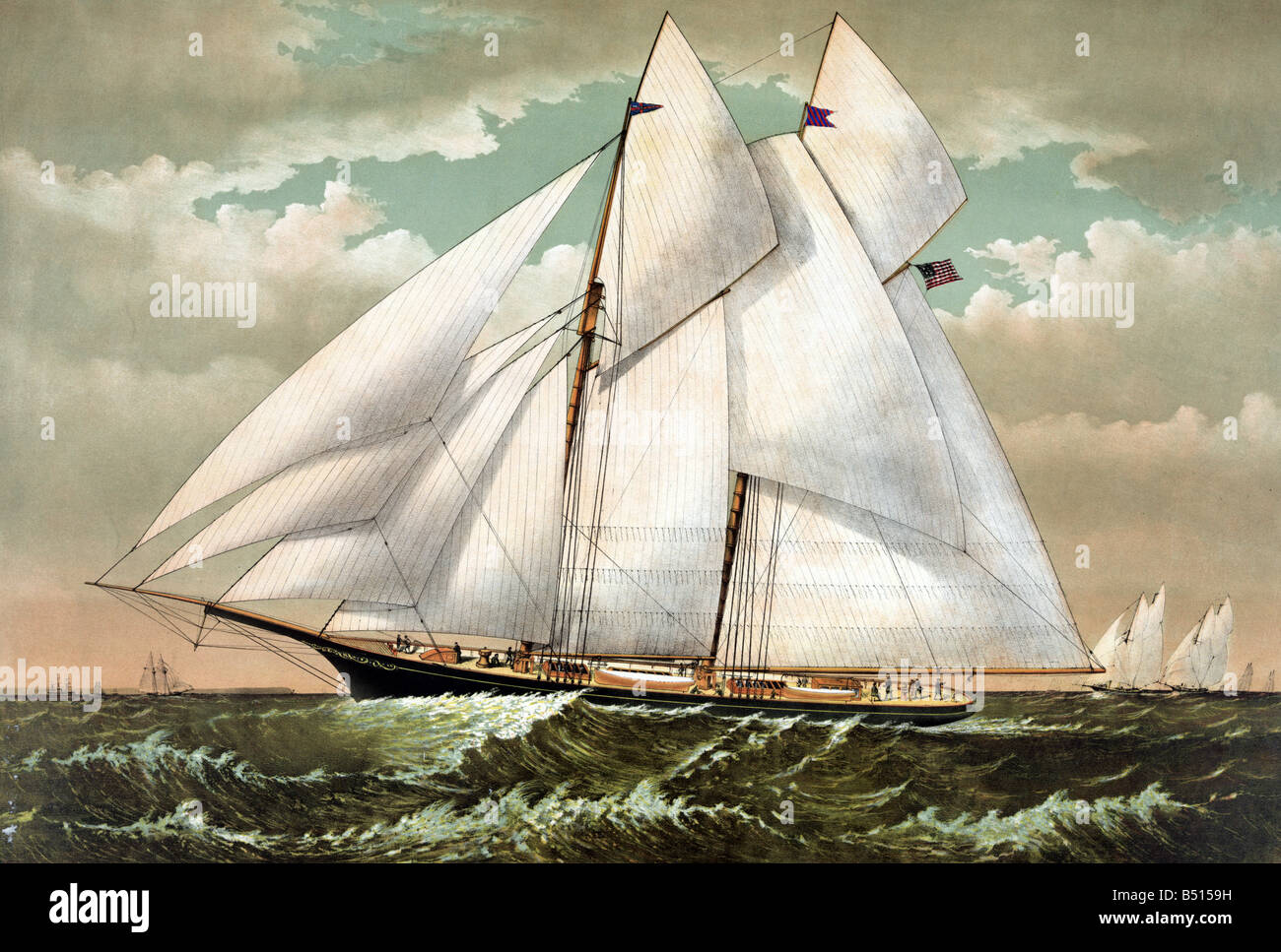 Il sig. Ogden Goelet's Yacht chiglia Schoner 1882 Foto Stock