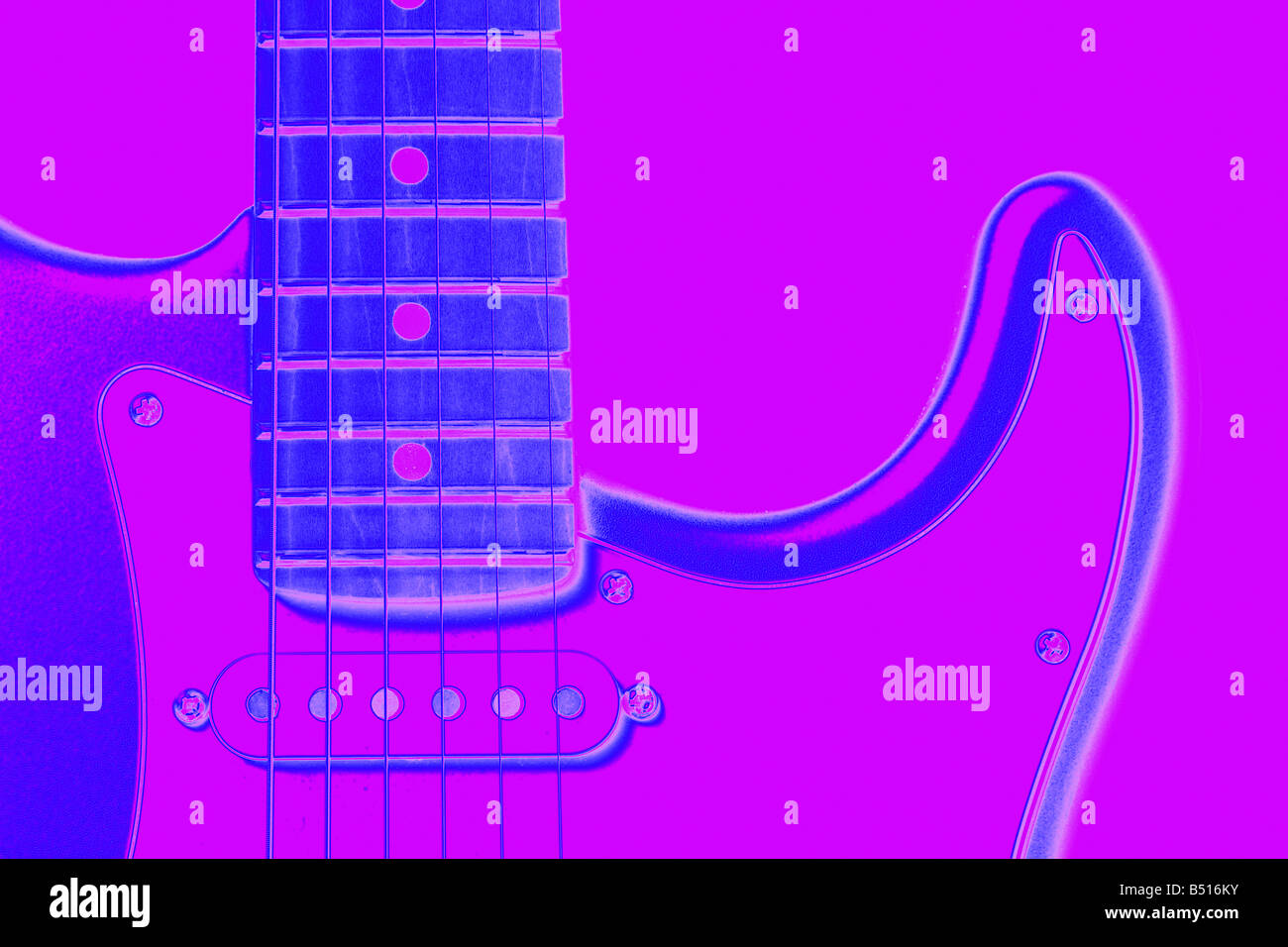Stratocaster "chitarra elettrica immagine digitale Foto Stock