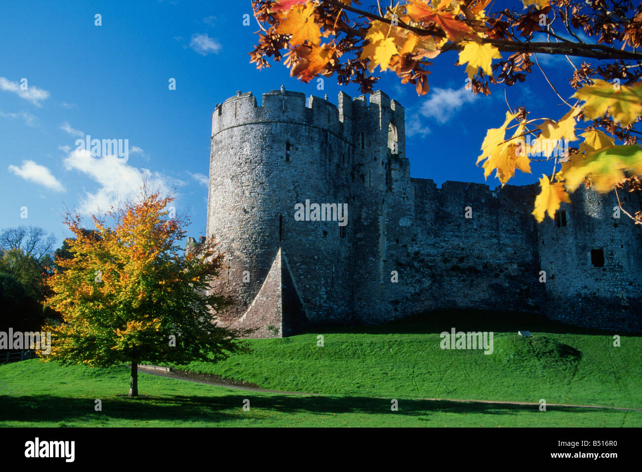 Chepstow Castle Monmouthshire South East Wales Foto Stock