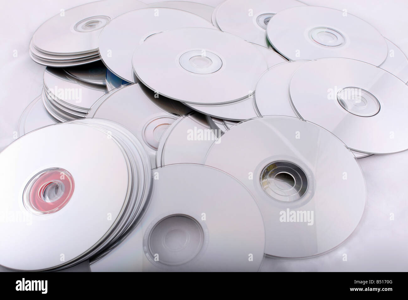 Dischi cd e dvd computer tecnologia Foto Stock