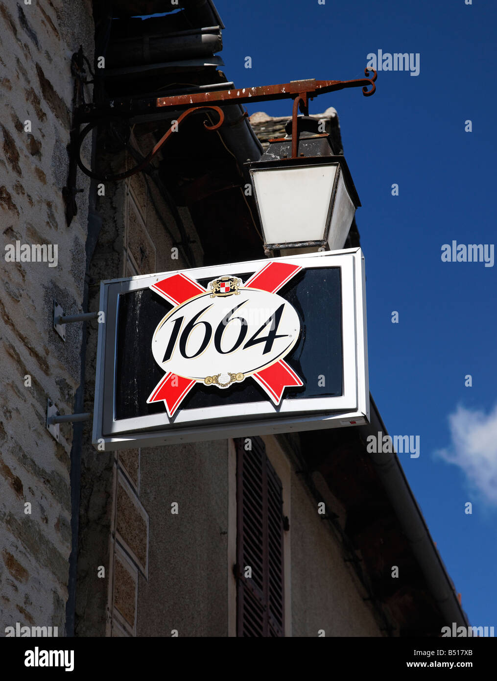 Il 1664 segno su un builidng in Francia Foto Stock