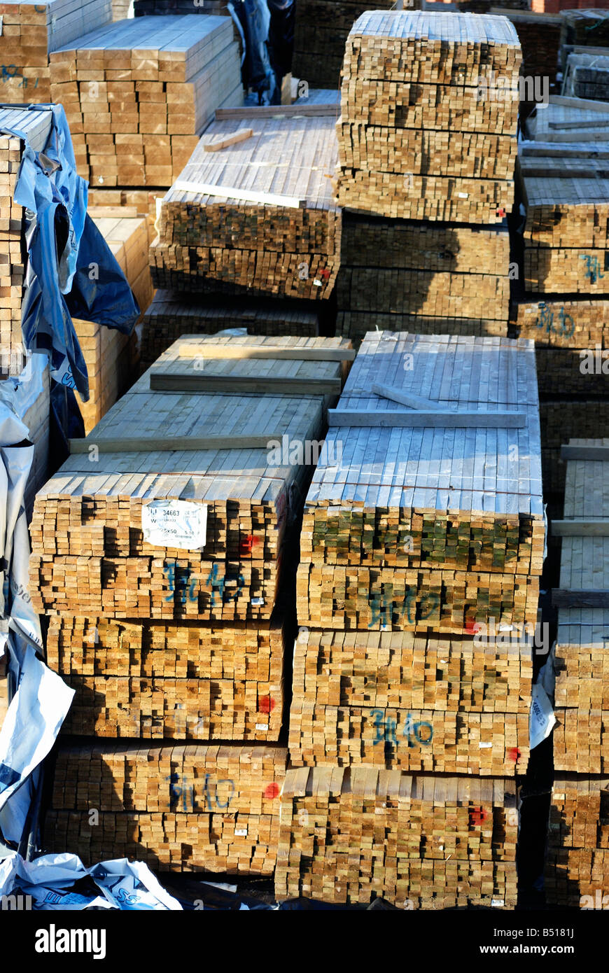 Legname conservato a Shoreham docks Foto Stock