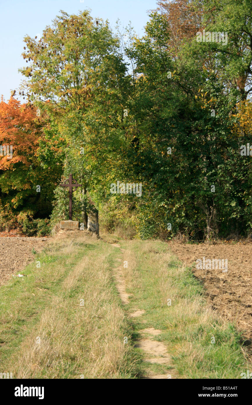 Il percorso che conduce a Auvers sur Oise Foto Stock