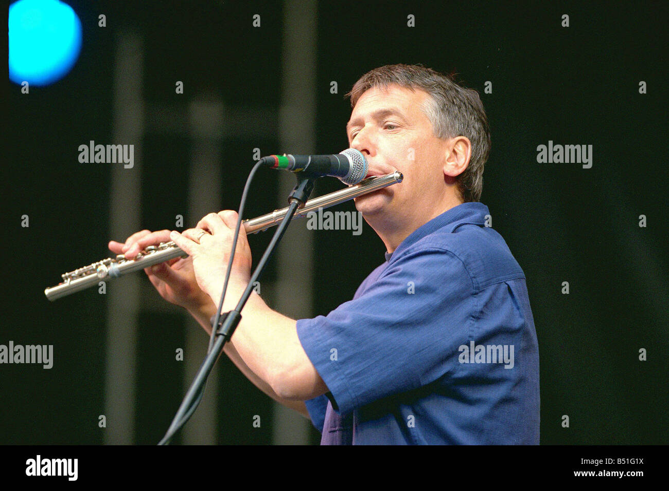 Lindisfarne giocare su s di Newcastle Quayside come parte della BBC Music Live Festival Marty Craggs nella foto 29 05 00 Foto Stock