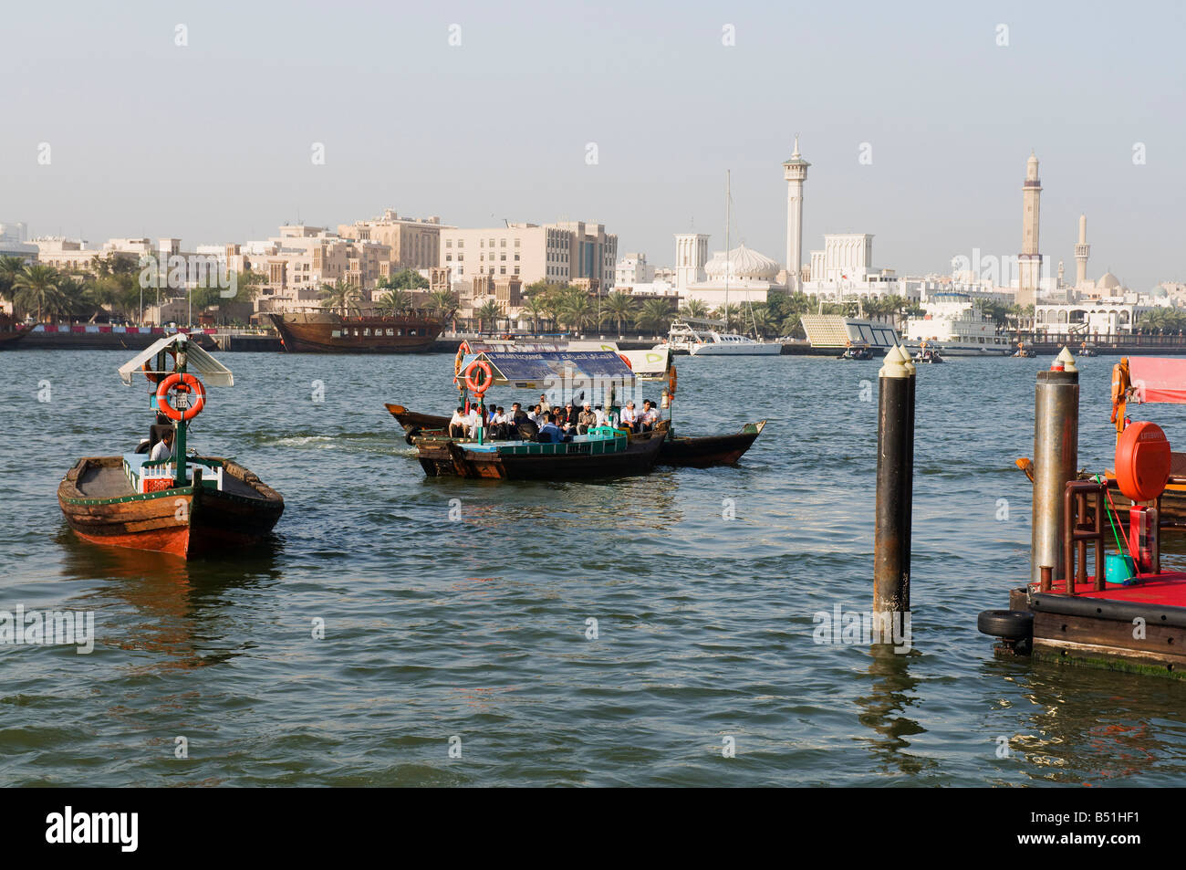 Abras sul Dubai Creek di Dubai, Emirati Arabi Uniti Foto Stock