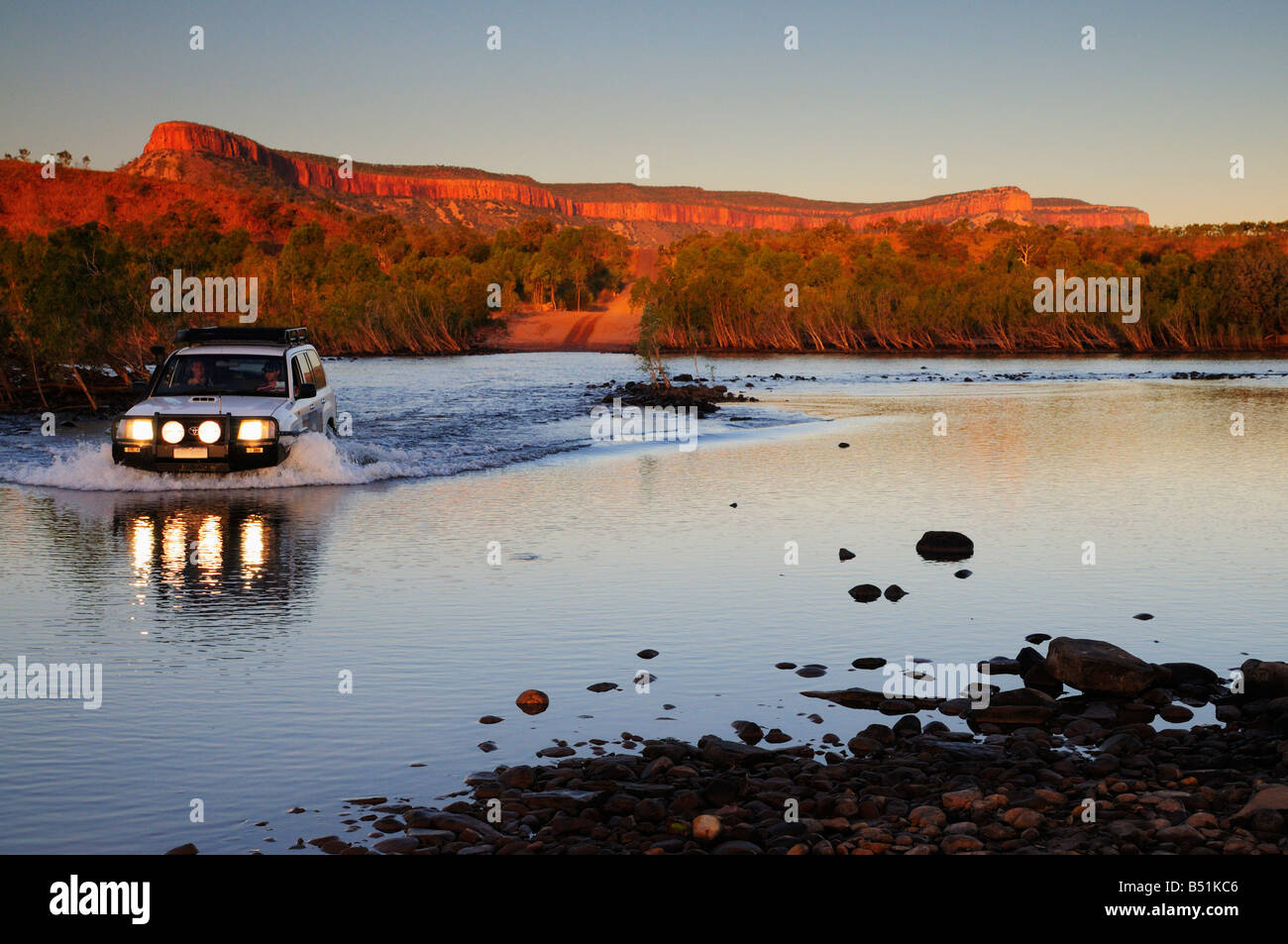 Pentecsot attraversamento fluviale e Cockburn gamme, Gibb River Road, Kimberley, Australia occidentale, Australia Foto Stock