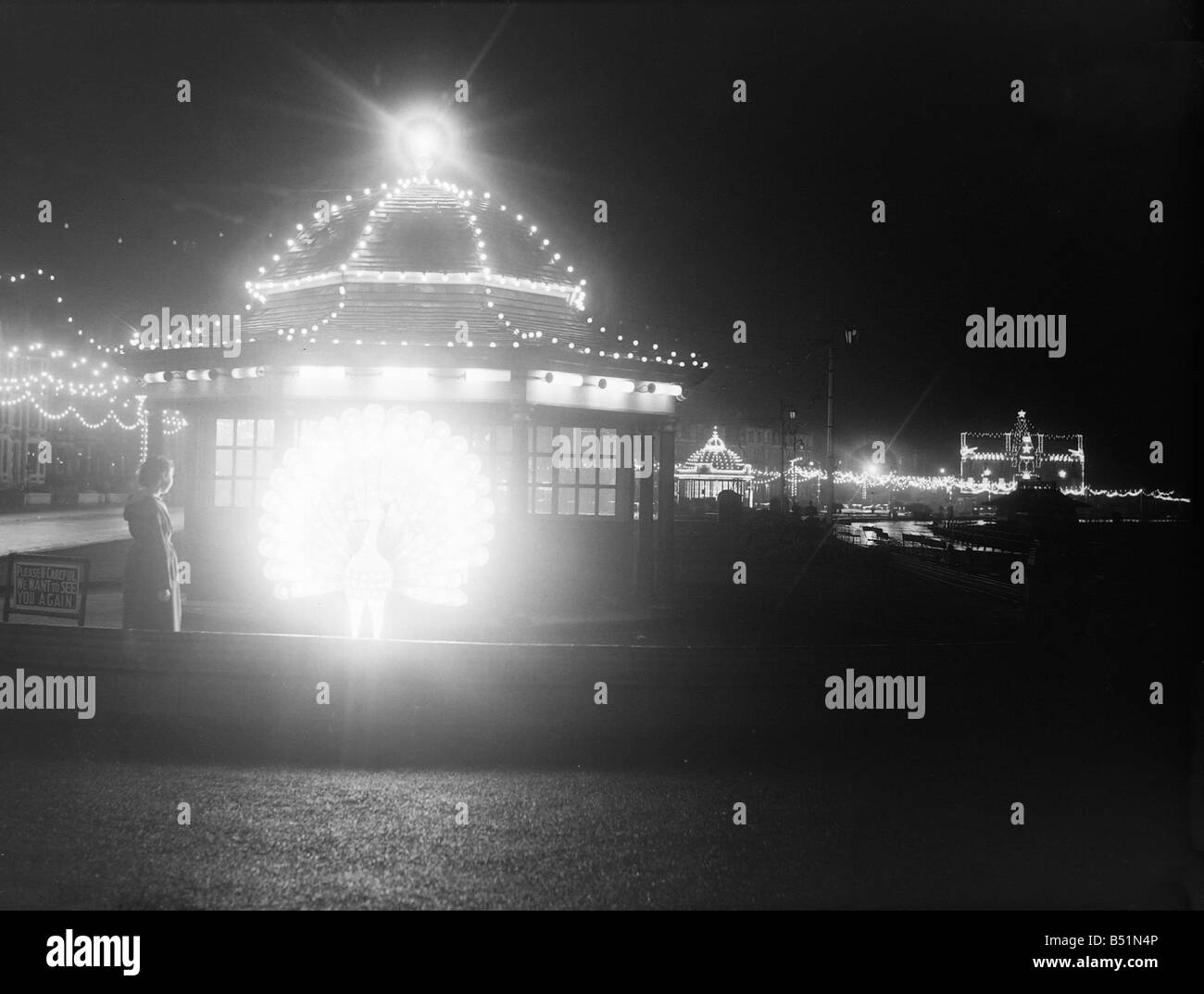 Le Luminarie a Morecombe Lancs 1950;DM 25/8/1950;foto personale F W Reed 24/8/1950;025615/10; Foto Stock