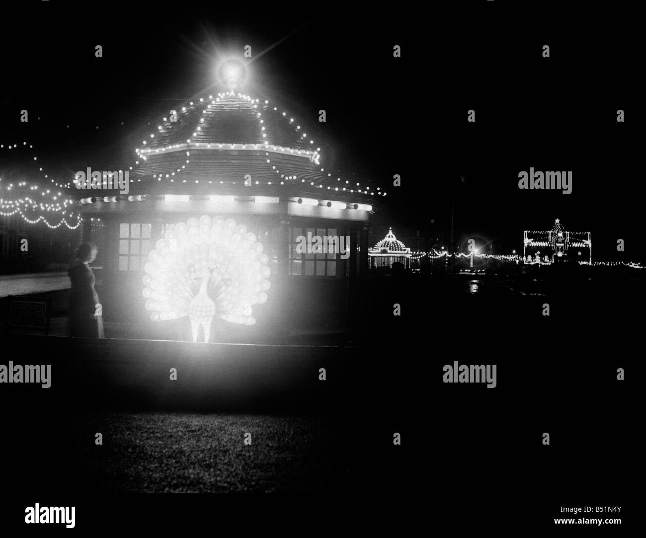 Le Luminarie a Morecombe Lancs 1950;DM 25/8/1950;foto personale F W Reed 24/8/1950;025615/11; Foto Stock