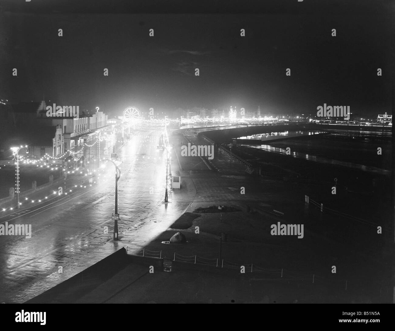 Le Luminarie a Morecombe Lancs 1950;"La Promenade';DM 25/8/1950;foto personale F W Reed 24/8/1950;025615/3; Foto Stock
