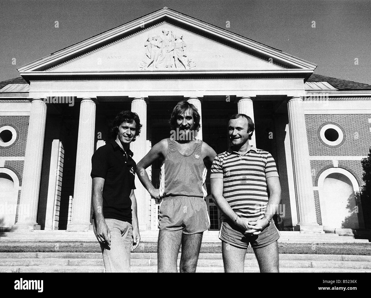 Genesi del Gruppo Rock Phil Collins Mike Rutherford Tony Banks in tour negli Stati Uniti dbase msi 27 marzo segna il giorno del compleanno di Tony Banks del gruppo pop Genesi nato nel 1950 LAFMAR05 2703 Foto Stock