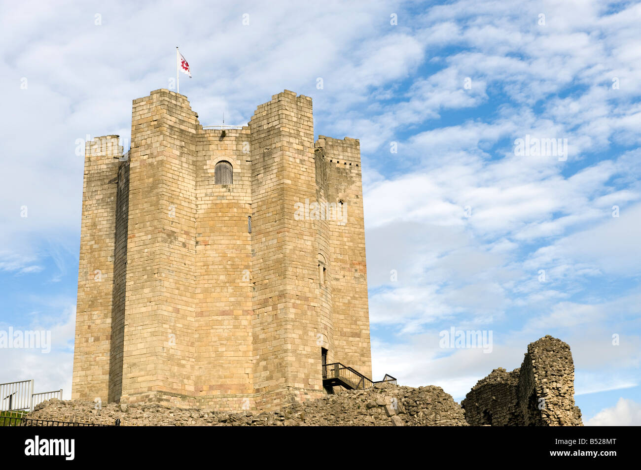 Conisbrough Castle Keep, Doncaster, "South Yorkshire, Inghilterra,'Gran Bretagna" Foto Stock