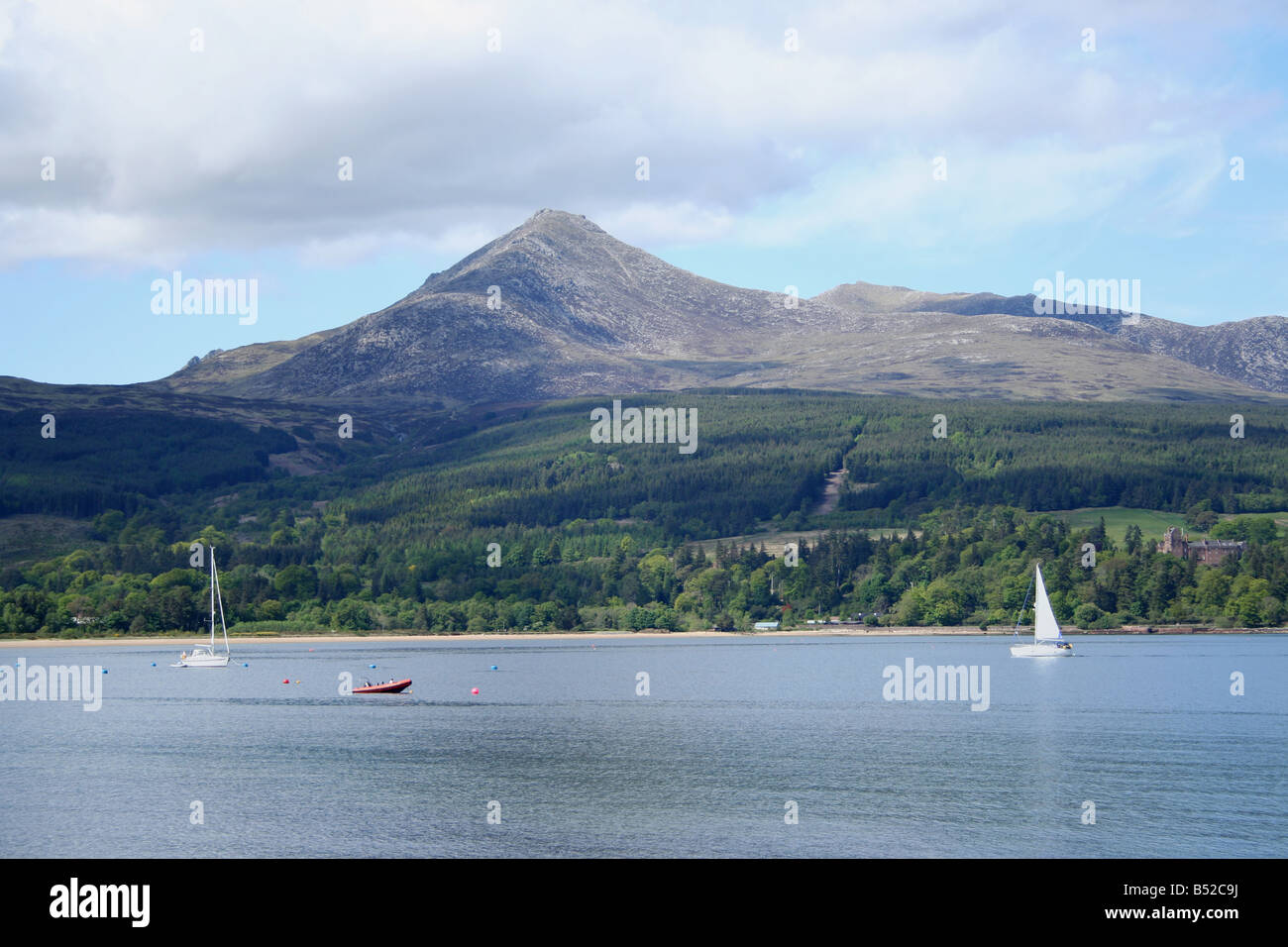 Goatfell da brodick bay isola di Arran Foto Stock