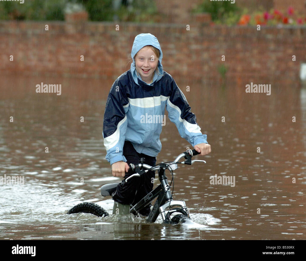 Inondazioni in Longford, Gloucester Foto Stock