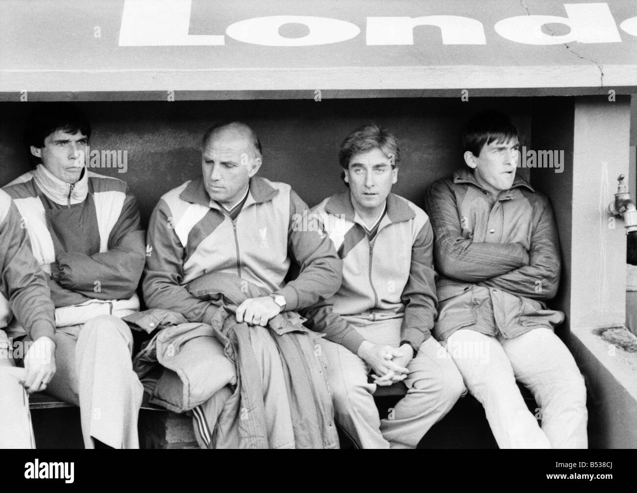 Charlton 0 v. Liverpool 0. Una divisione di calcio. Dicembre 1986 LF21-21-028 Foto Stock