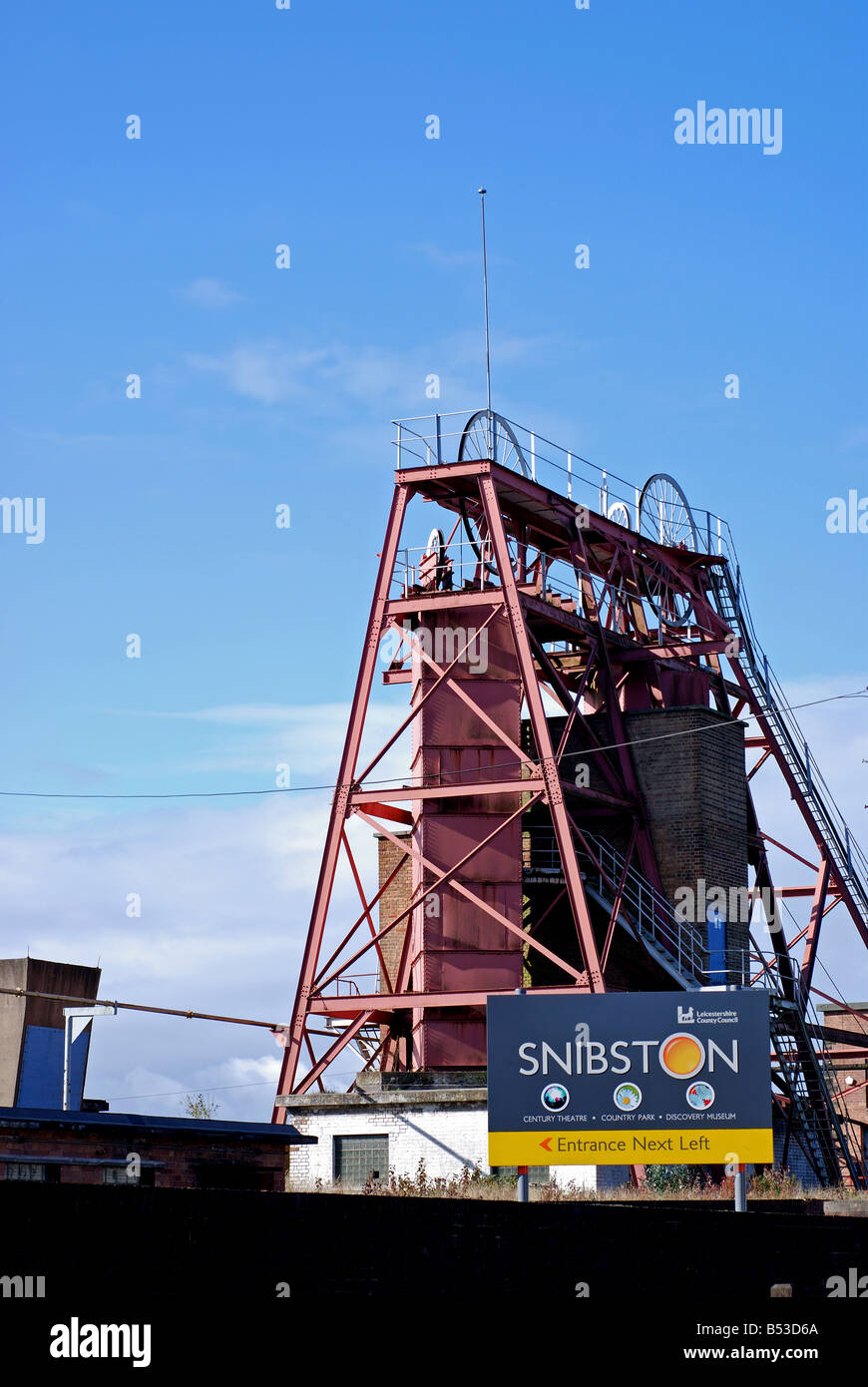 In miniera Snibston Discovery Park, Coalville, Leicestershire, England, Regno Unito Foto Stock