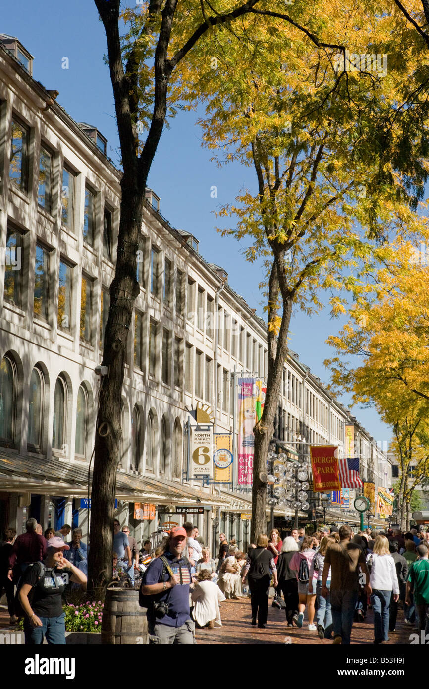 Il Mercato di Faneuil Hall e Quincy Market compresi Durgin Park Boston Massachusetts Foto Stock