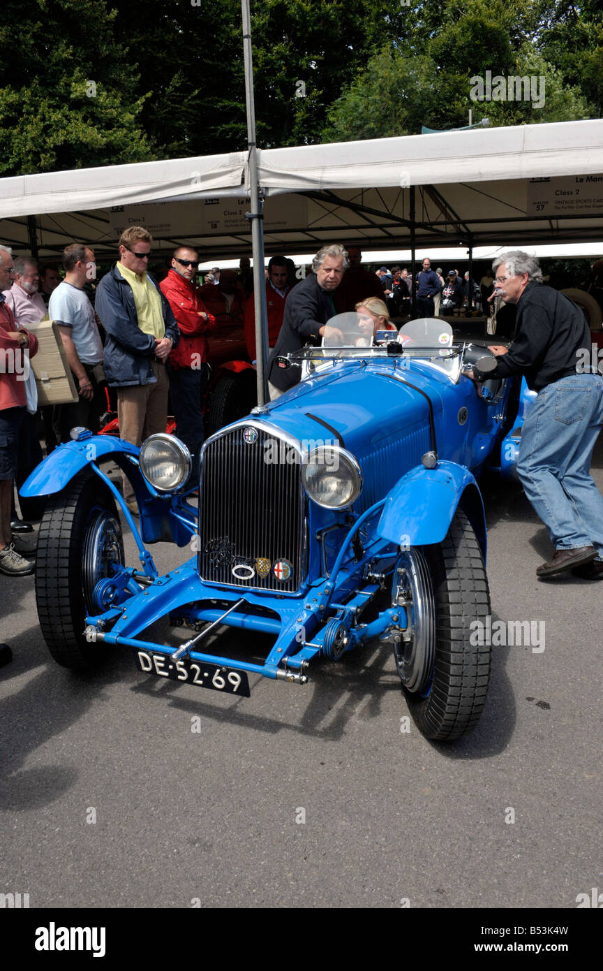 Vintage Alfa Romeo Le Mans auto a Goodwood Festival della velocità 2008 Foto Stock