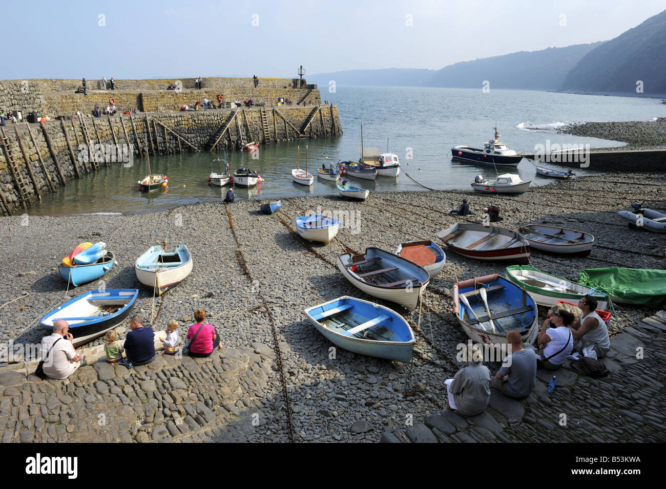 Il porto di Clovelly, Devon Foto Stock