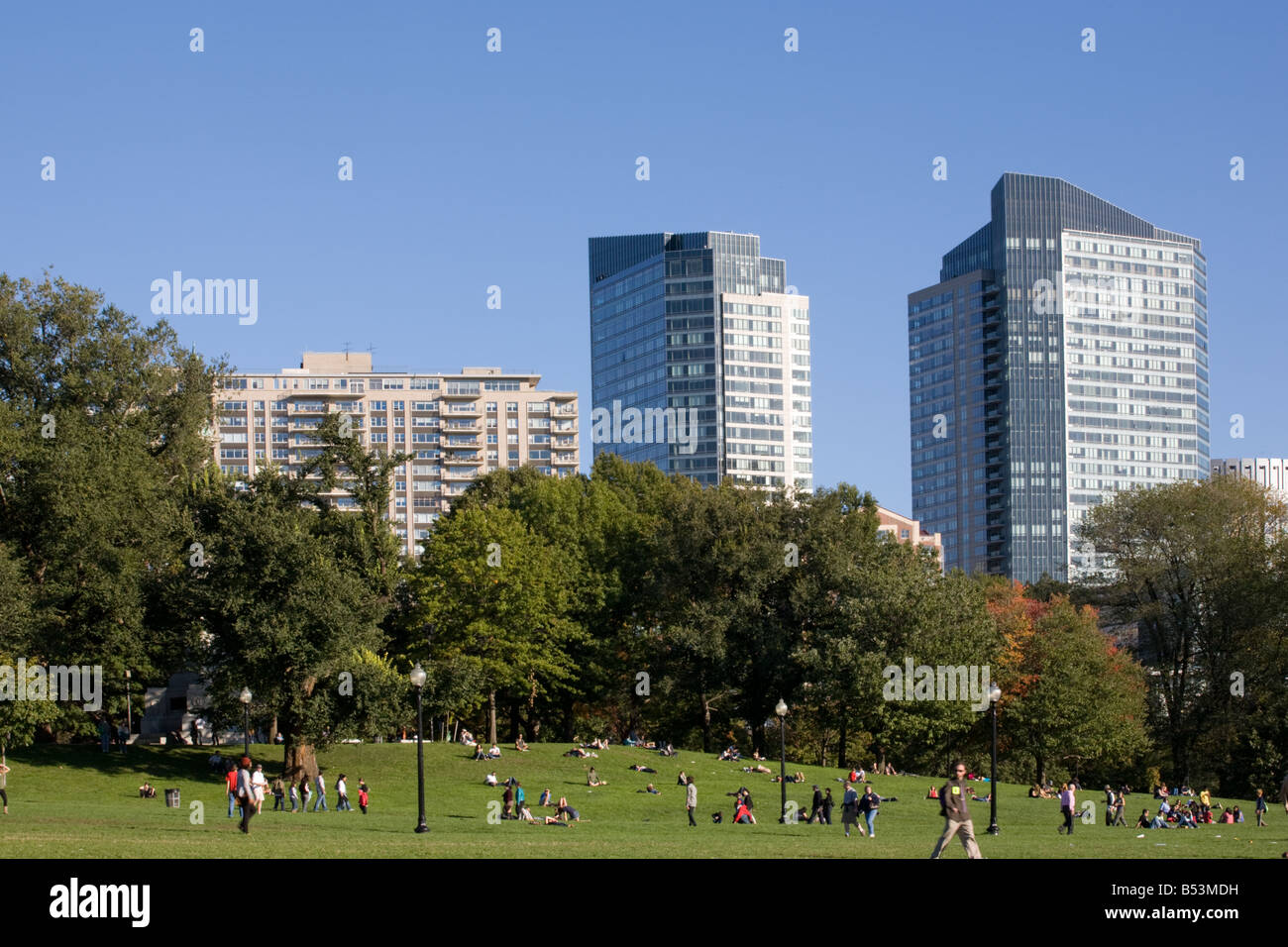 Boston Common Boston Massachusetts Foto Stock