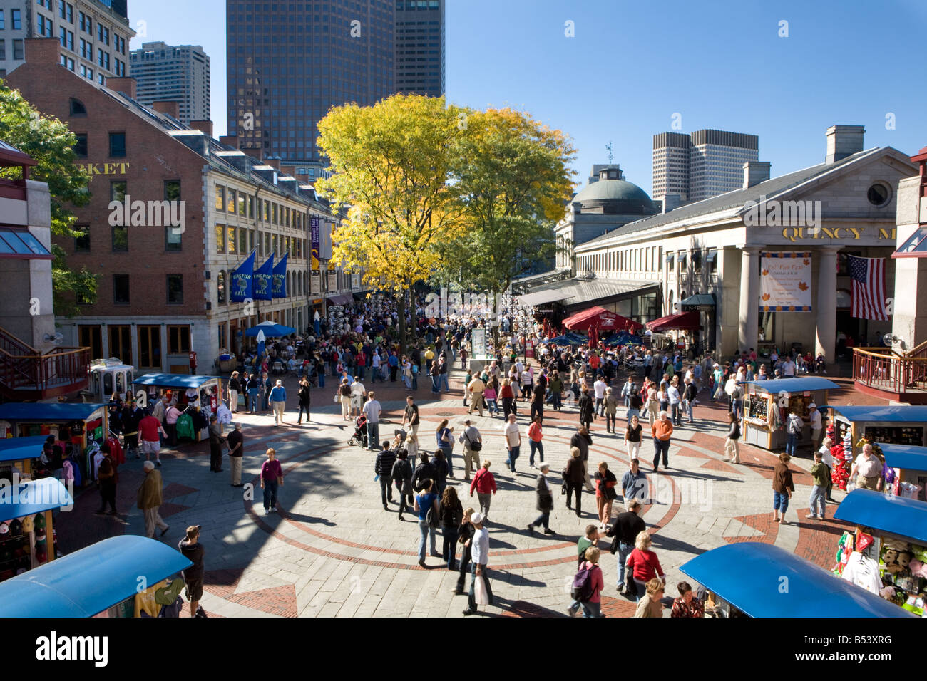 Il Mercato di Faneuil Hall e Quincy Market Boston Massachusetts Foto Stock