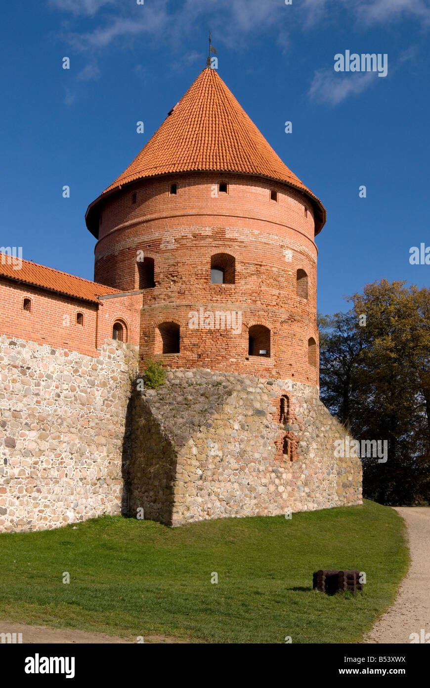 Il Castello di Trakai Torretta Foto Stock