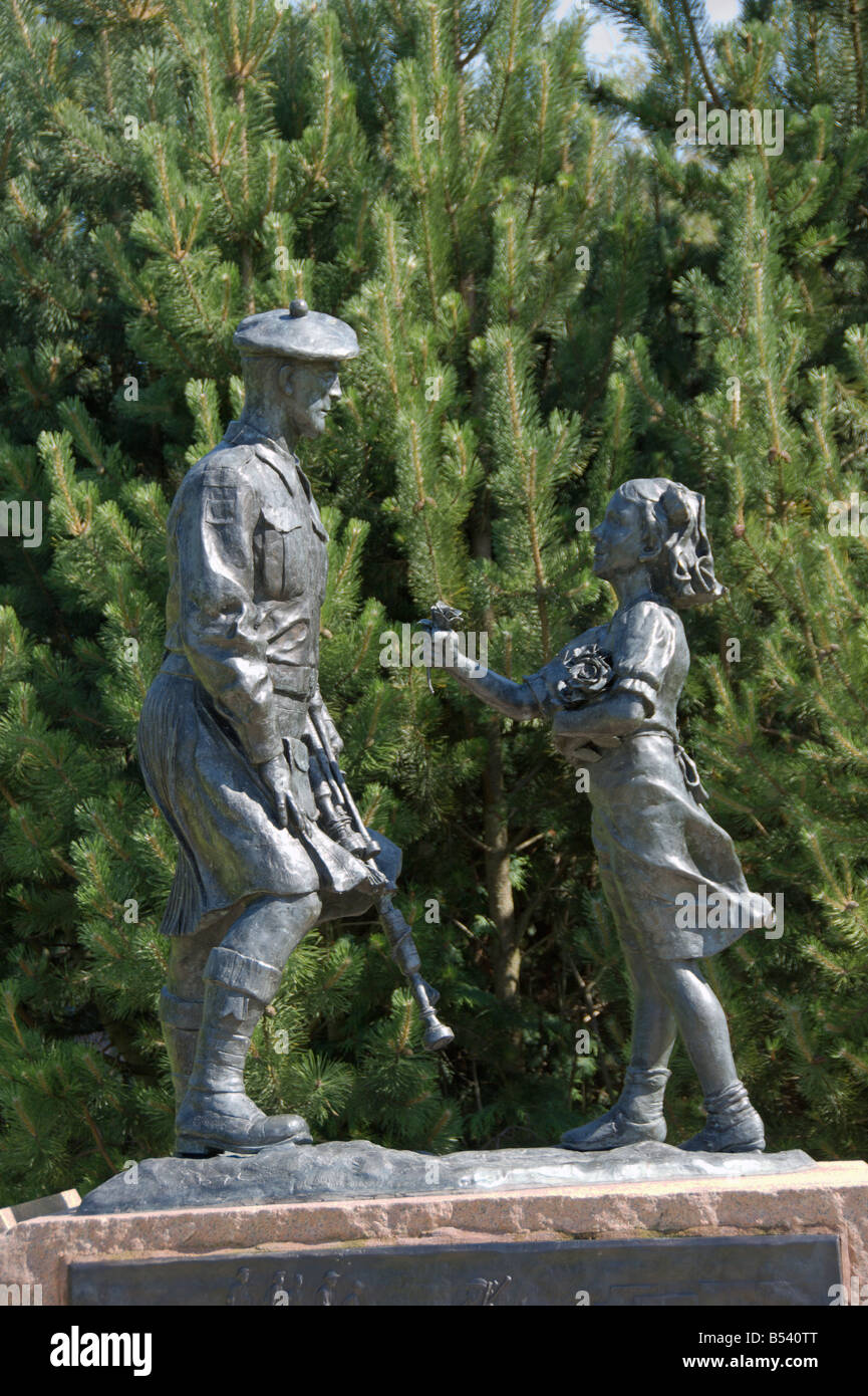 51St Highland division Memoriale di guerra nord pollice Park Perth City Centre Scozia Luglio 2008 Foto Stock