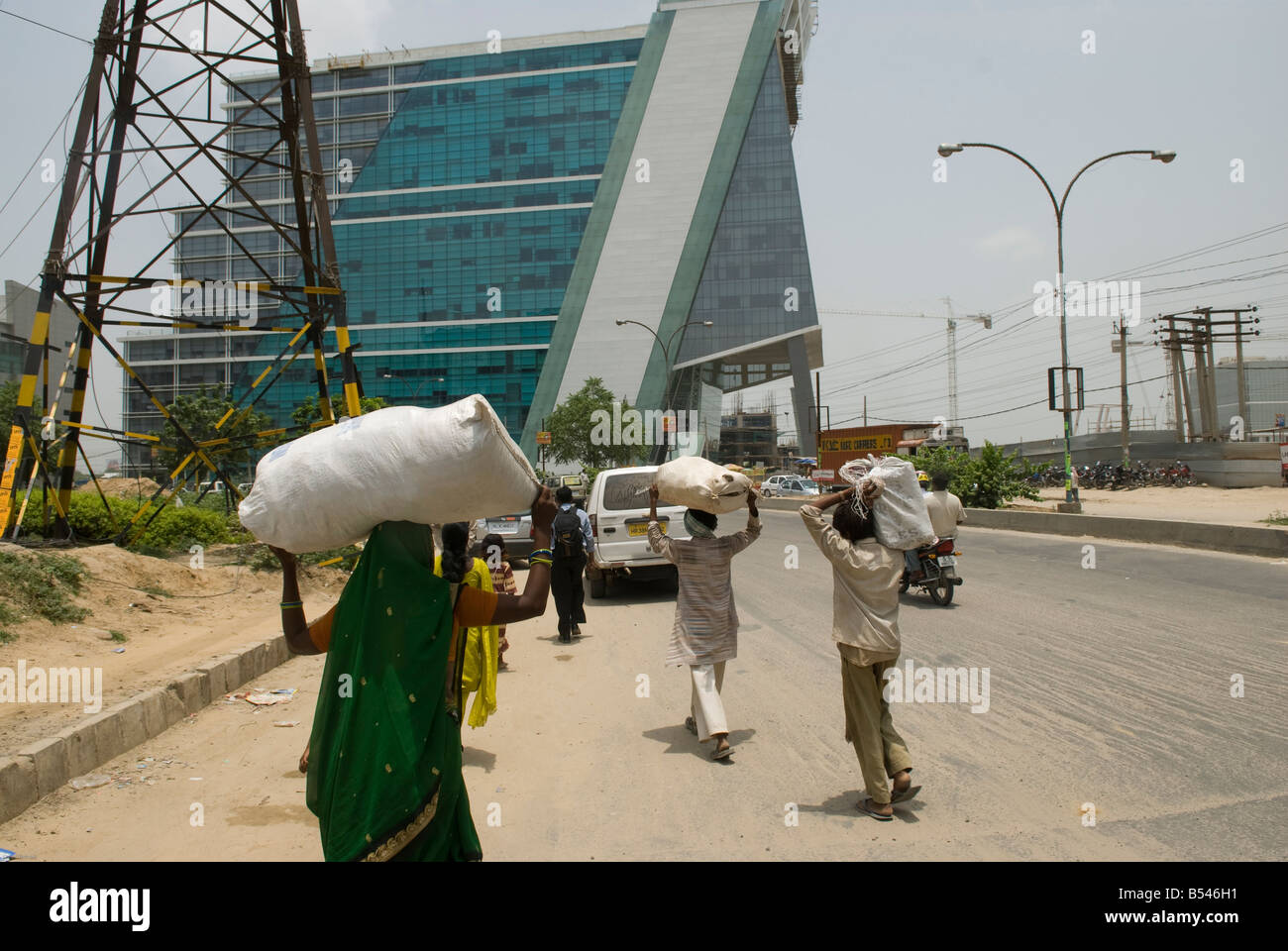 Intoccabili in Gurgaon, New Delhi CBD. Foto Stock