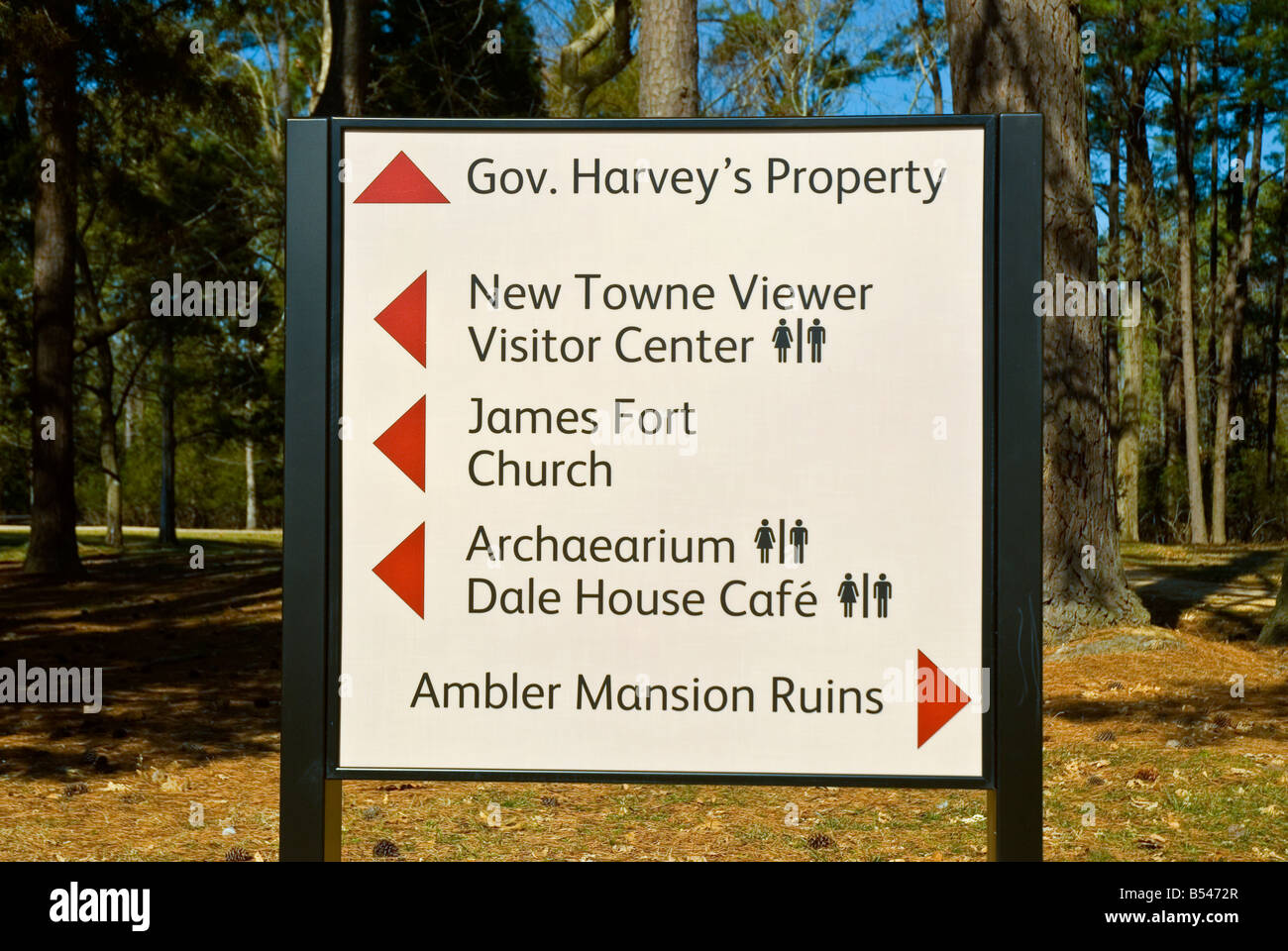 Virginia Jamestowne storico jamestown sbarco direzione firmare nuovi towne ambler mansion fort james Foto Stock