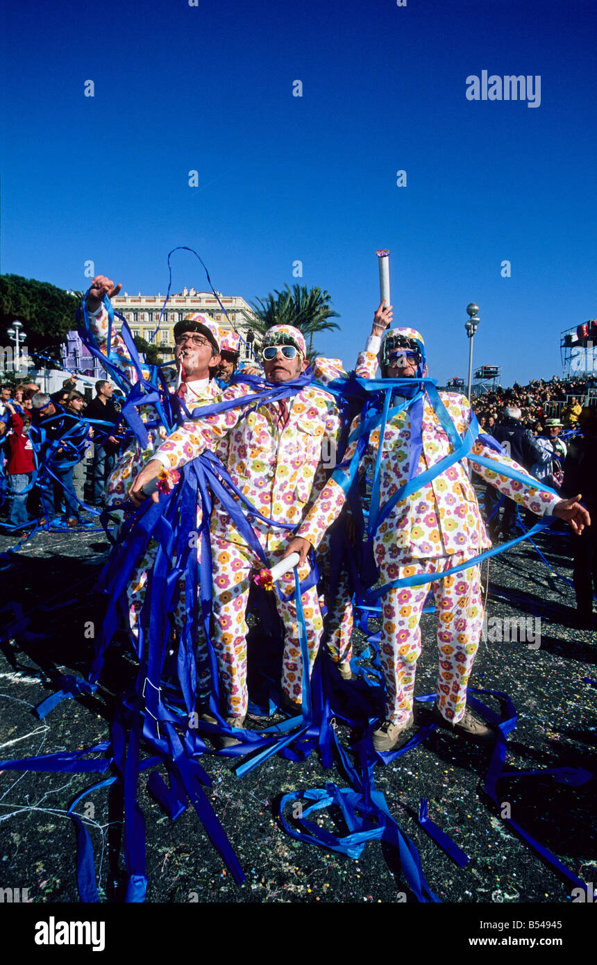 Carnevale sulla Promenade des Anglais di Nizza Foto Stock