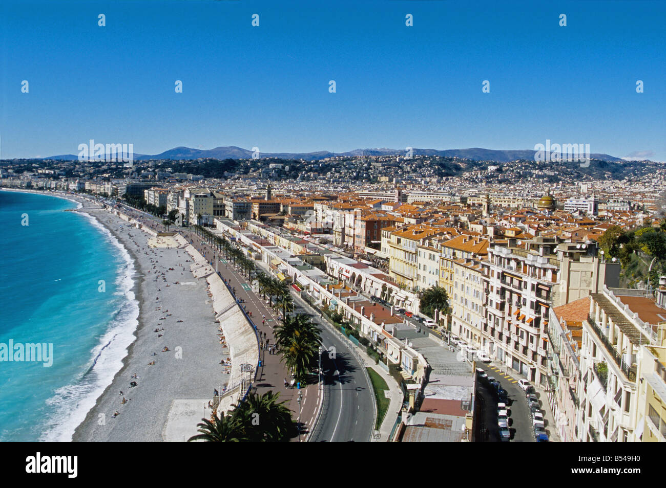 Nizza Promenade des Anglais Alpes-maritimes 06 French Riviera Cote d Azur PACA Francia Europa Foto Stock