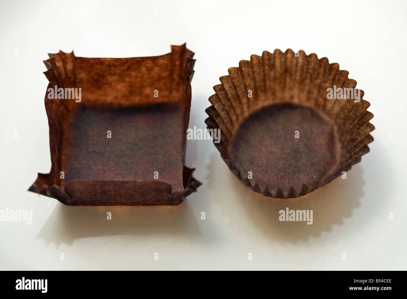 Svuotare candy wrapper di cioccolato Foto Stock