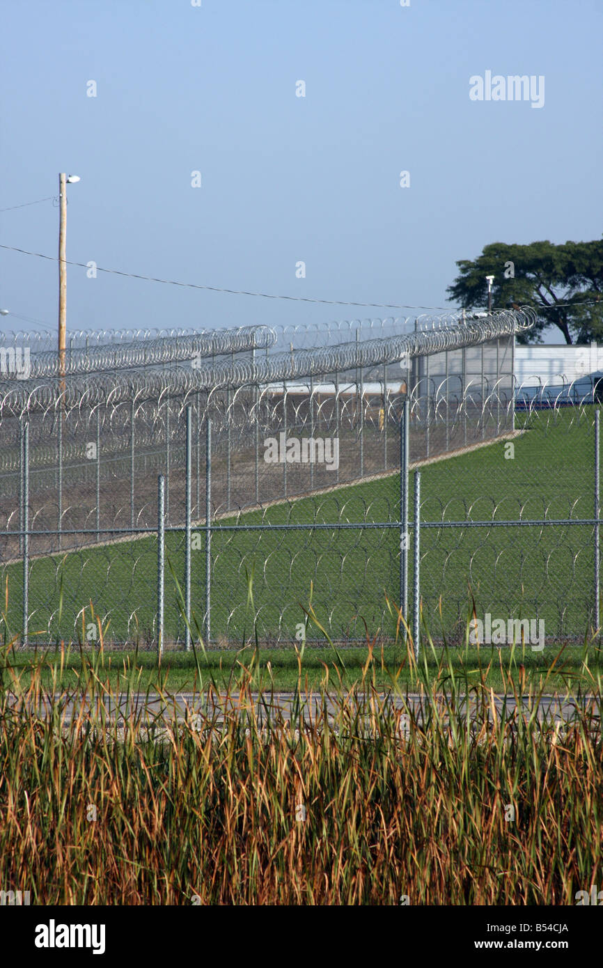 Una prigione di recinzione di barriera Foto Stock