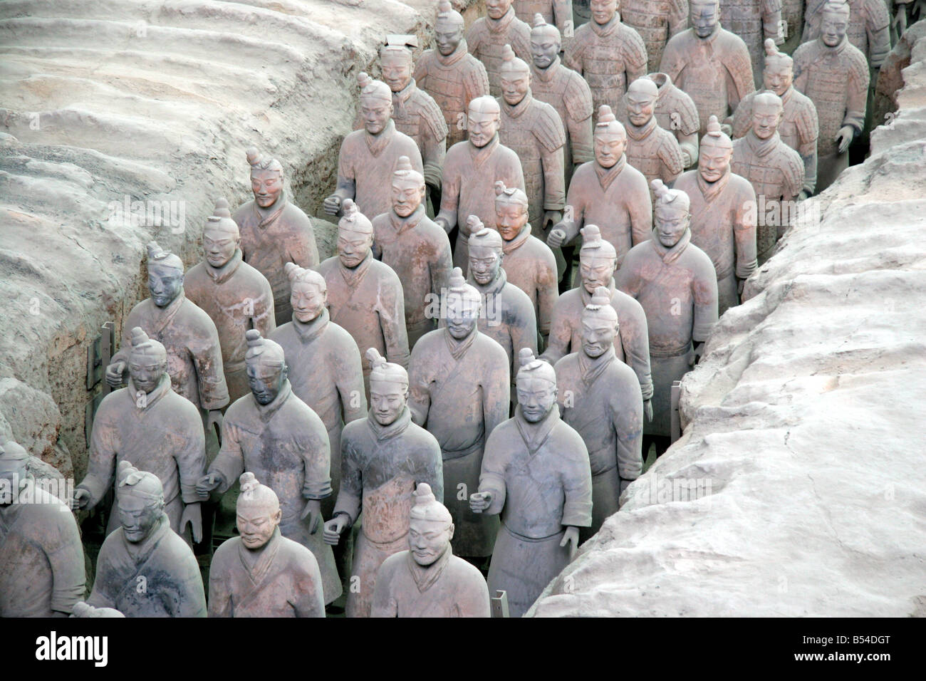 Guerrieri di terracotta nei pressi di Xian Cina Foto Stock