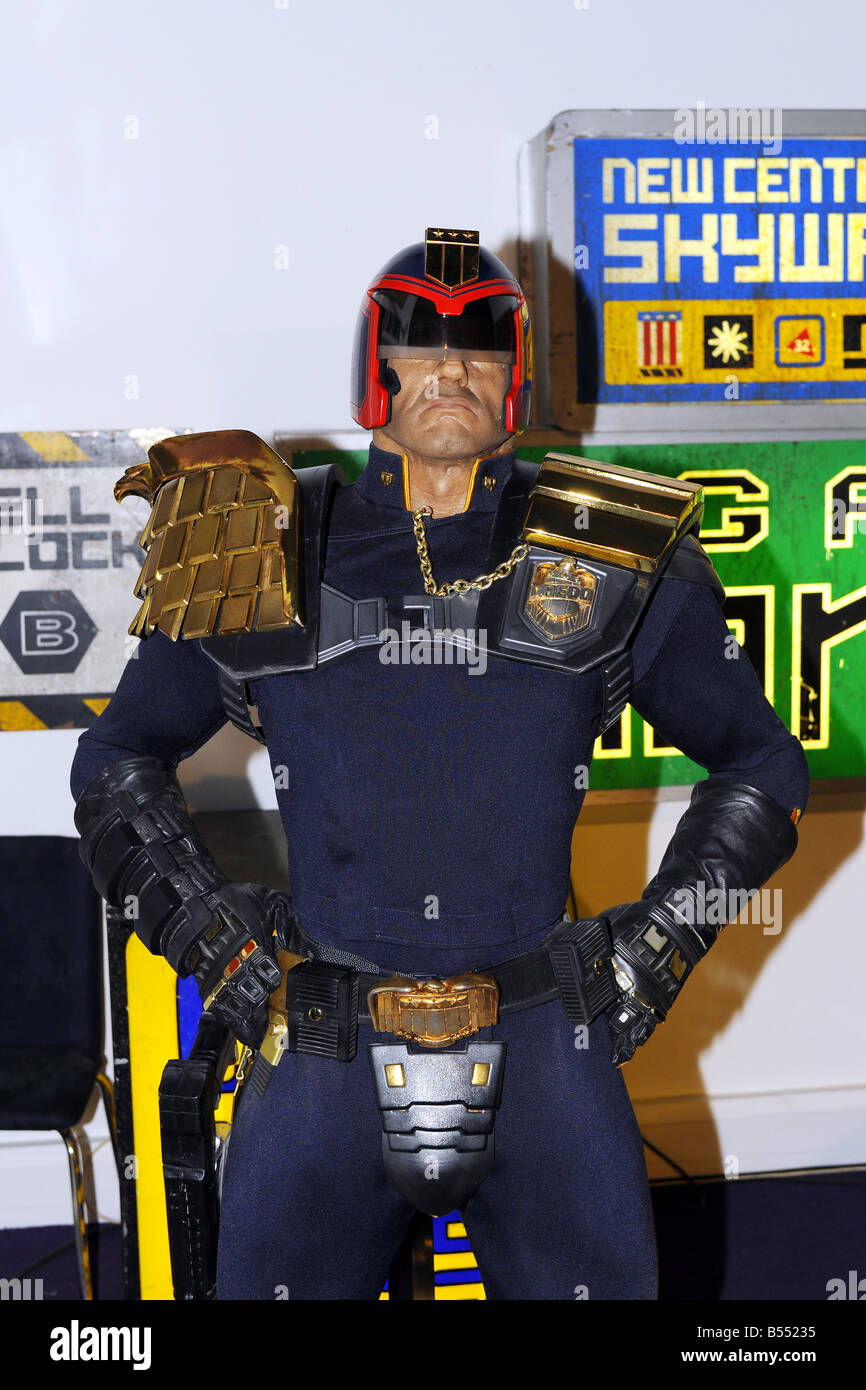 Judge Dredd carattere sul display al London film museum Foto Stock