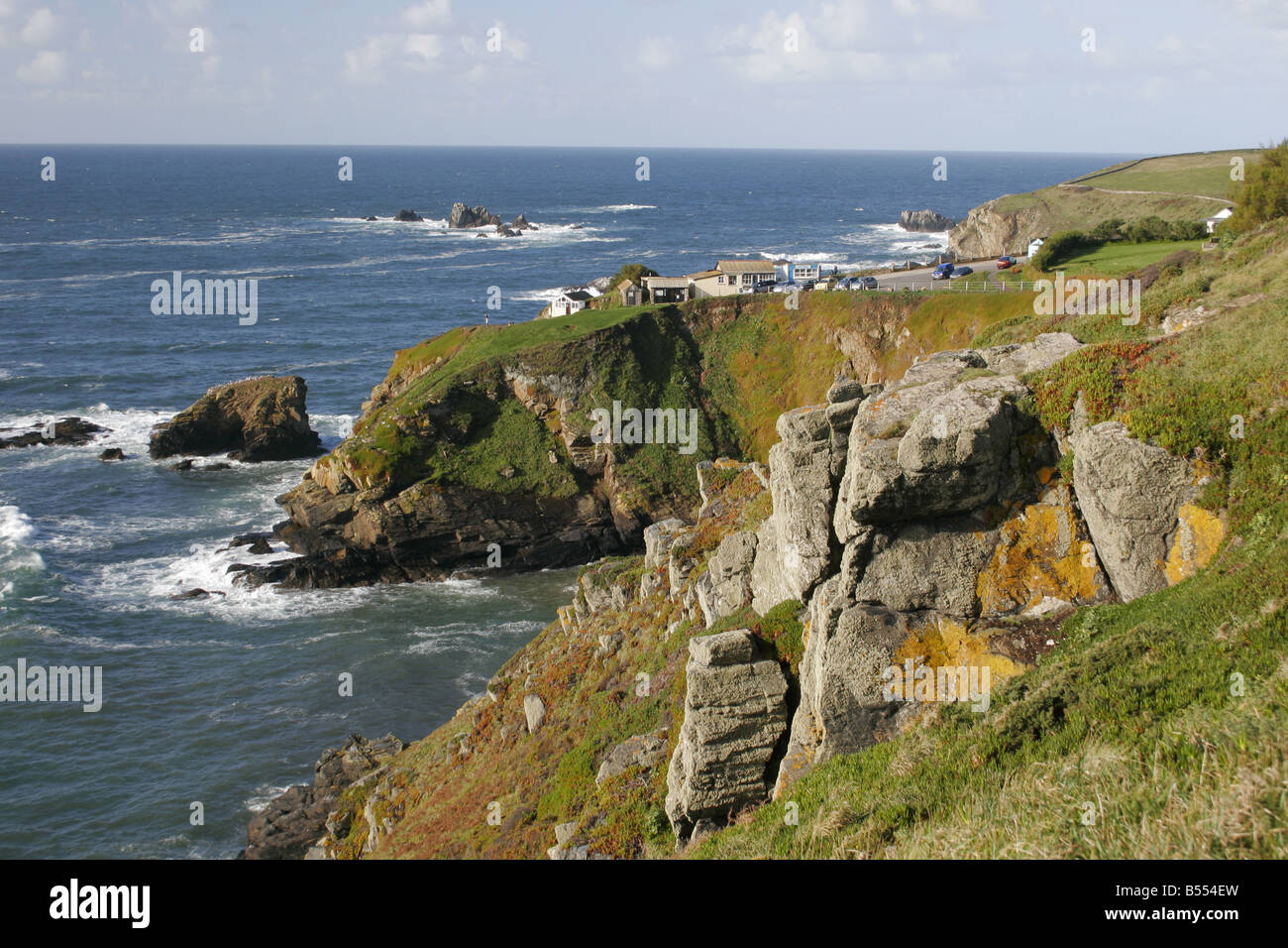 Lizard Point, il punto piu' meridionale del continente Gran Bretagna Cornovaglia Foto Stock