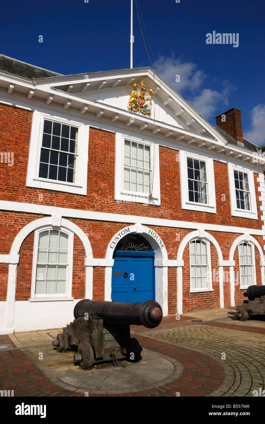 Exeter Devon, Inghilterra, Regno Unito. Il Custom House sul Quay. Foto Stock