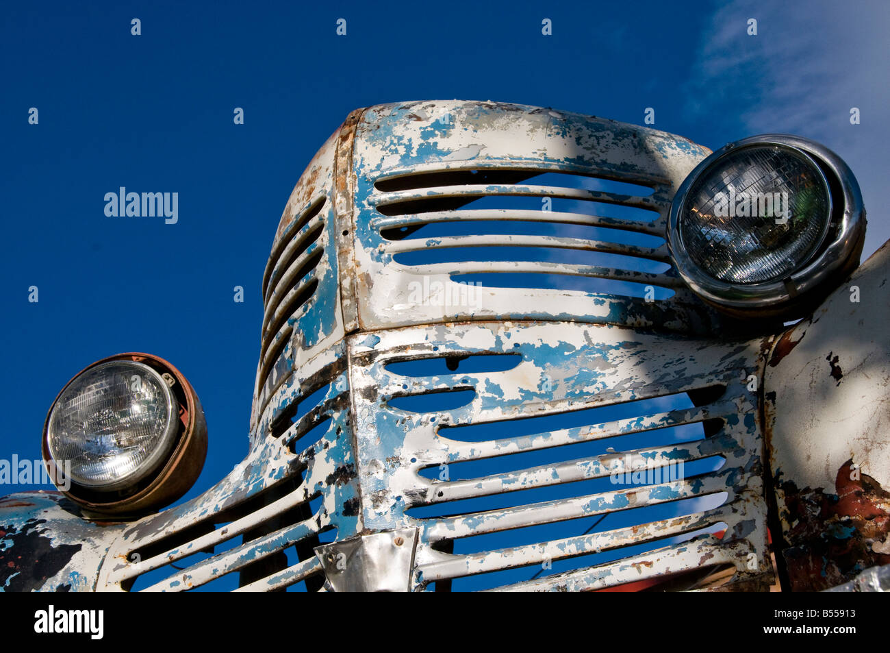 Griglia di antica auto in Santa Fe New Mexico Foto Stock